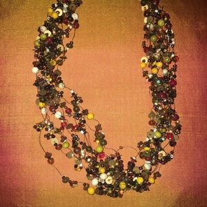 ***BUY 3 FOR $12*** colored glass beading choker